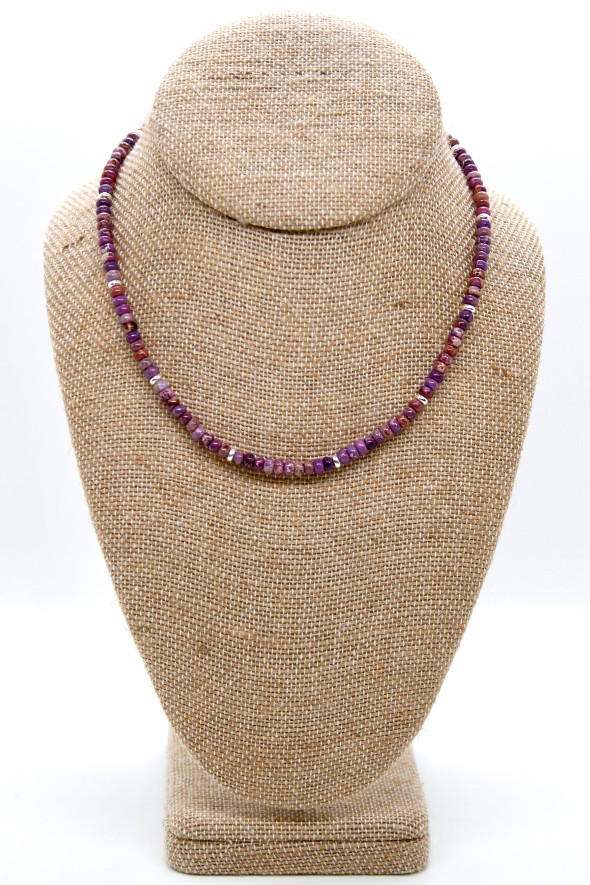 Purple Jasper + Silver Necklace - NC-508S