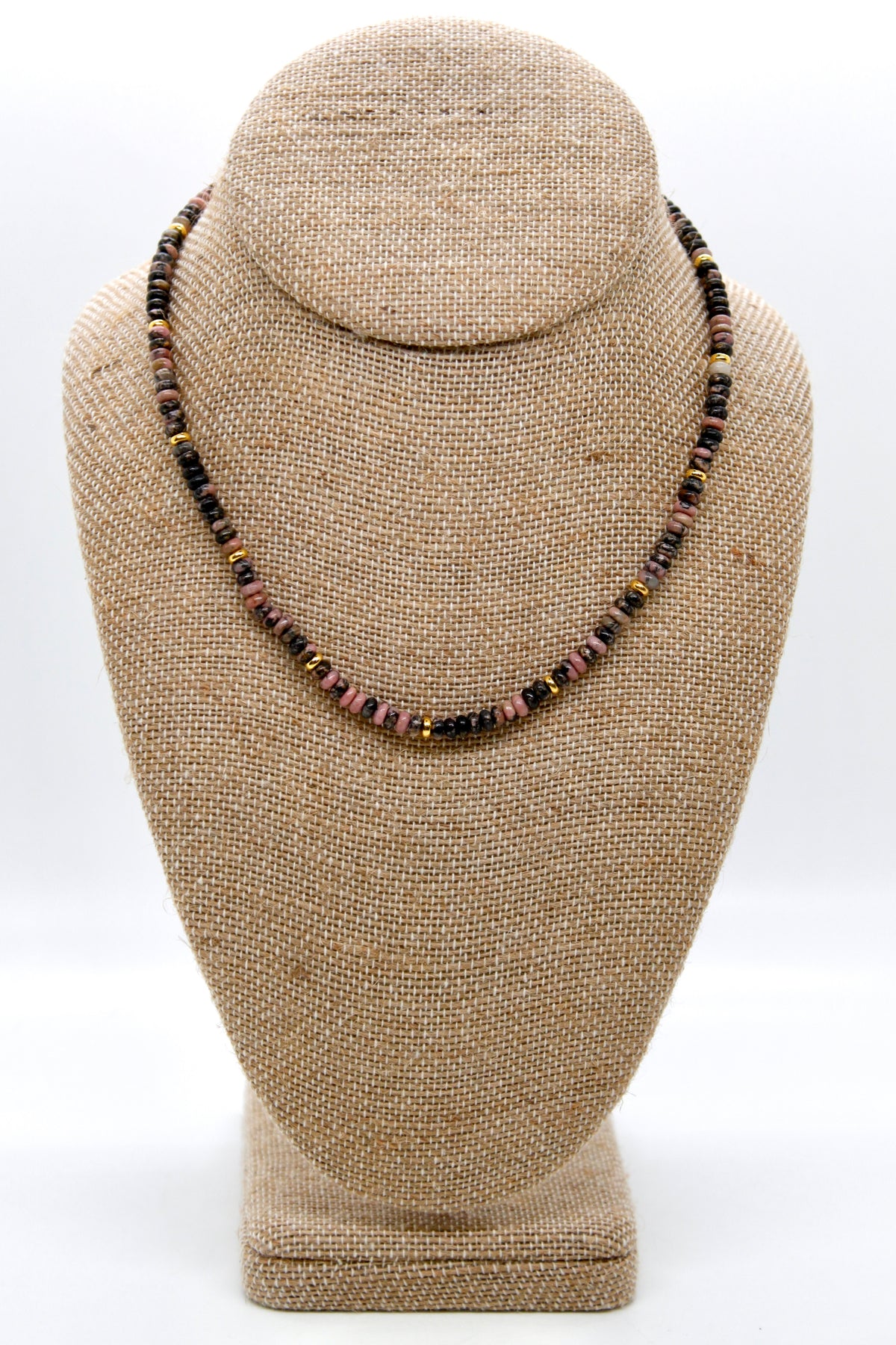 Rhodonite + Gold Necklace - NC-517G