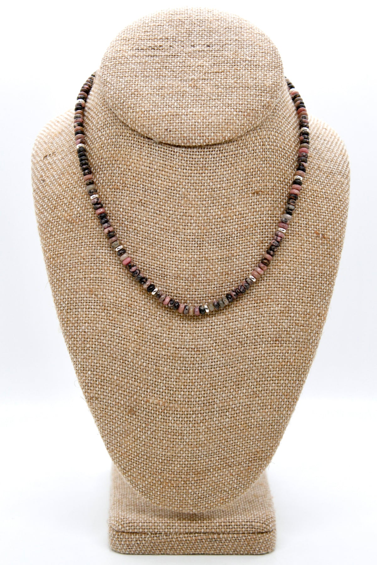 Rhodonite + Silver Necklace - NC-517S