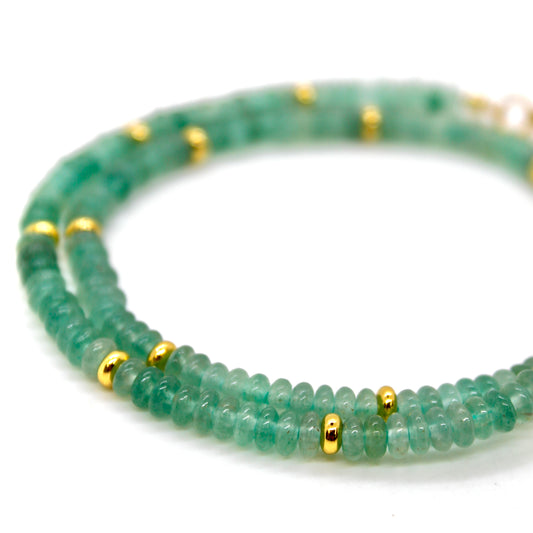Green Aventurine + Gold Necklace - NC-519G