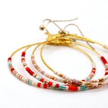 Load image into Gallery viewer, Hoop Seed Bead Earrings - Seeds Collection- E8-031
