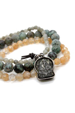 Load image into Gallery viewer, Stone Bracelet with Ganesh Charm BL-4005-3G1 -The Buddha Collection-
