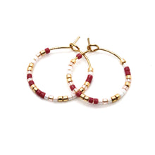 Load image into Gallery viewer, Miyuki Seed Bead Mini Hoop Earrings - Seeds Collection- E8-017