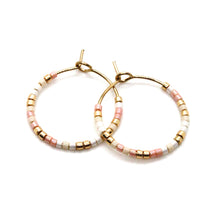 Load image into Gallery viewer, Miyuki Seed Bead Mini Hoop Earrings - Seeds Collection- E8-017