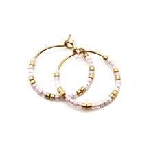 Load image into Gallery viewer, Miyuki Seed Bead Mini Hoop Earrings - Seeds Collection- E8-017