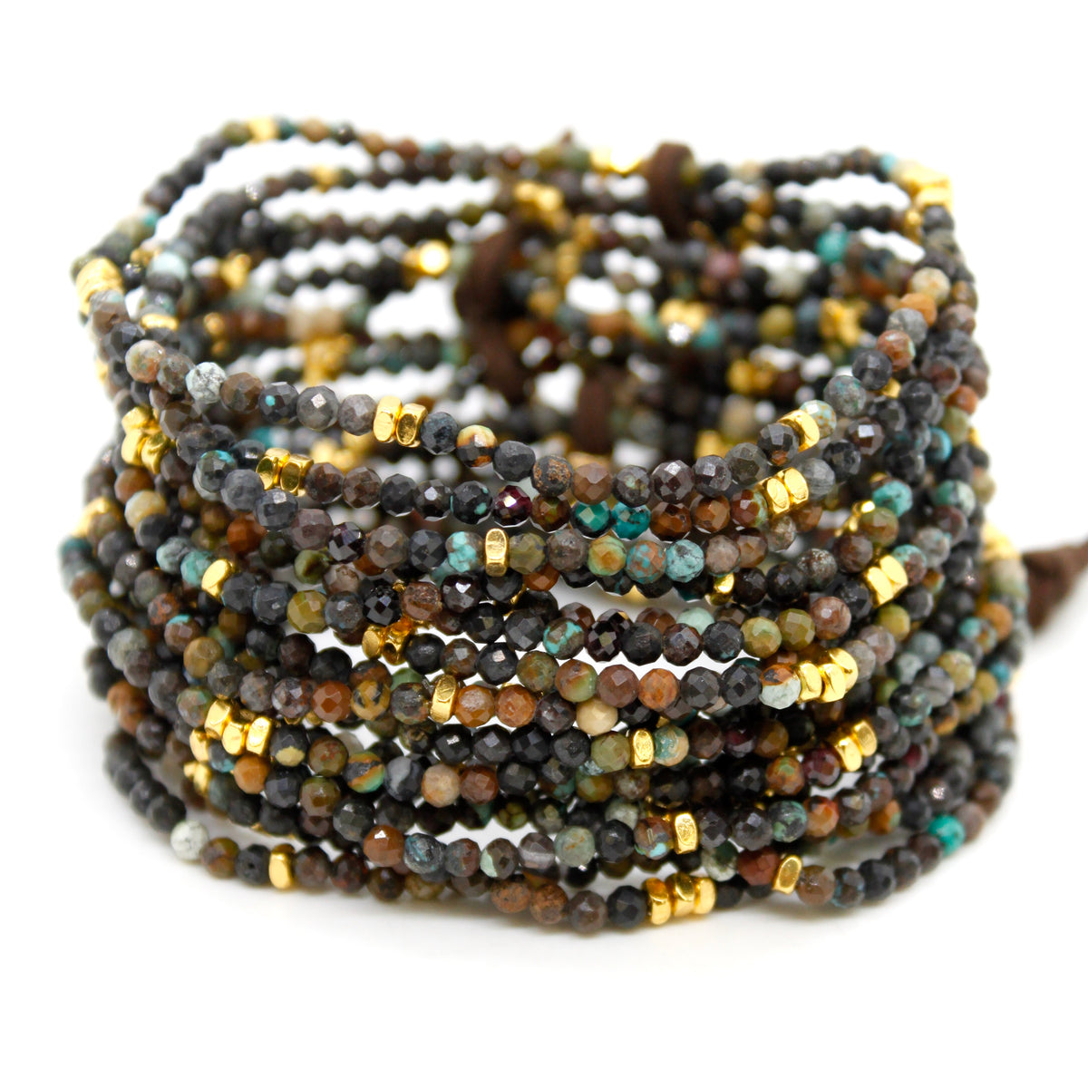 Luxury Mini Faceted Turquoise Stone Bracelet - BC-647