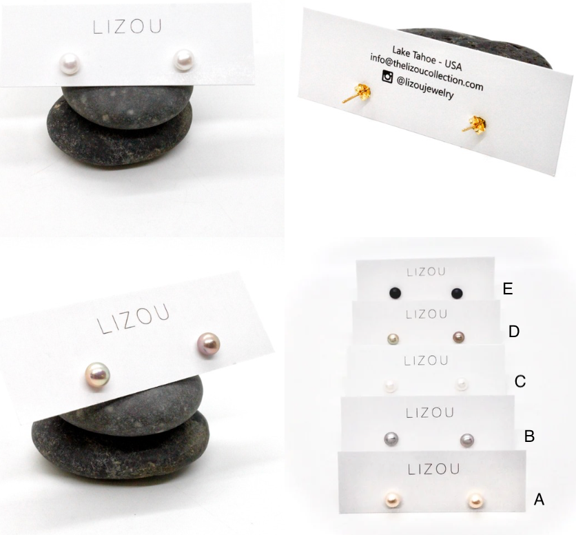 Freshwater Pearl Gold Plated Stud Earrings