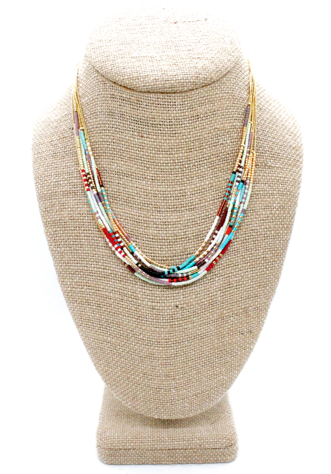 Miyuki Seed Bead Single Strand Mix Necklace -N8-034B