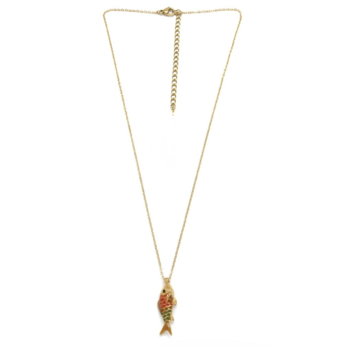 Mini Enamel Fish Chain Necklace - N2-2753
