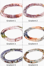 Load image into Gallery viewer, Mini Gemstone Necklace with Gold Heart Charm