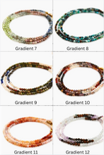 Load image into Gallery viewer, Mini Gemstone Necklace with Gold Heart Charm