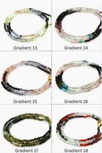 Load image into Gallery viewer, Mini Gemstone Necklace with Gold Heart Charm