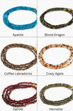 Load image into Gallery viewer, Mini Gemstone Necklace with Gold Heart Charm