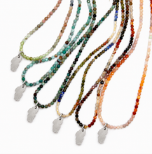 Load image into Gallery viewer, Lake Tahoe Mini Stone Silver Charm Necklace