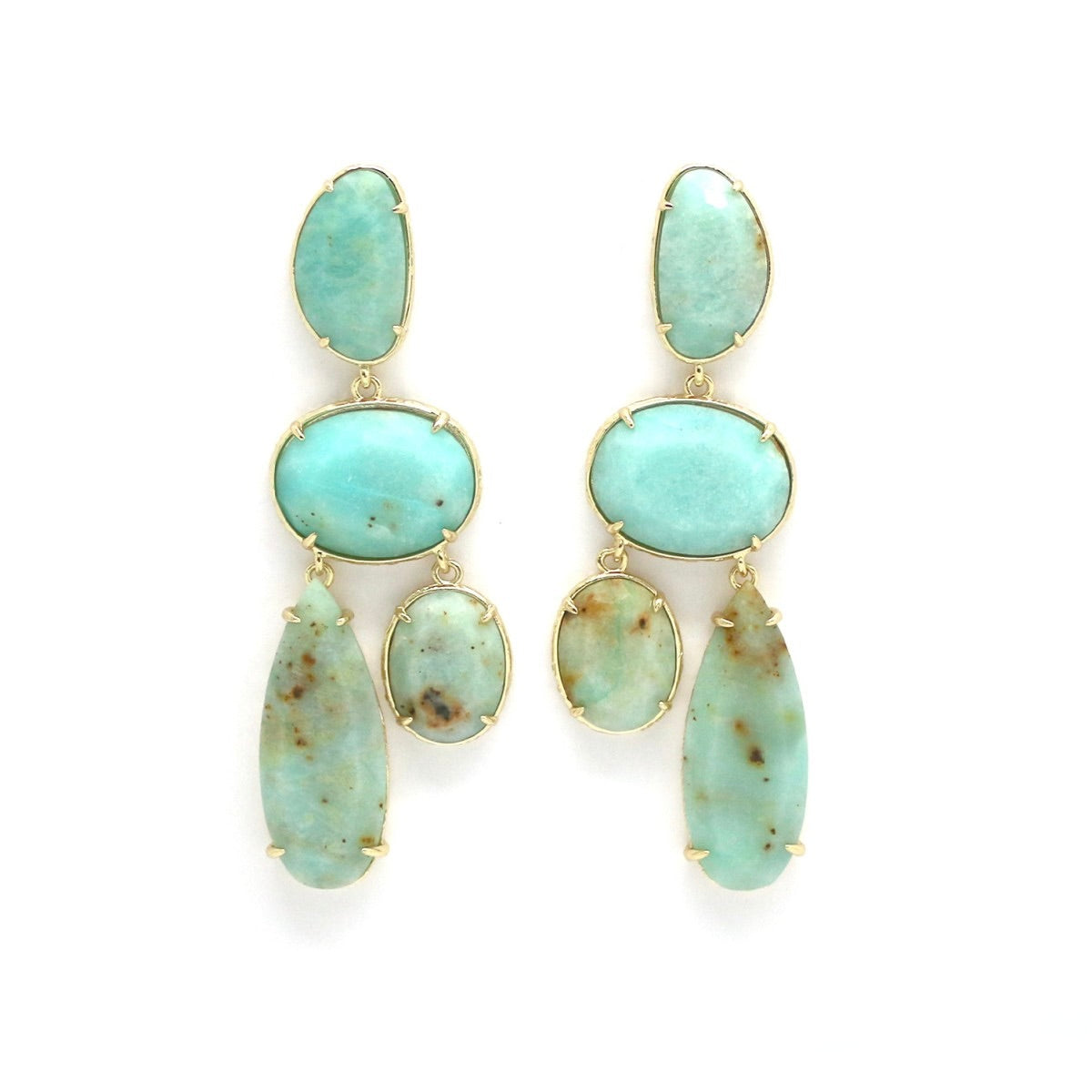 Amazonite Dangle Earrings - E4-429B