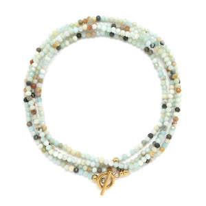 Long Amazonite Necklace or Wrap Bracelet -French Flair Collection- N2-2300