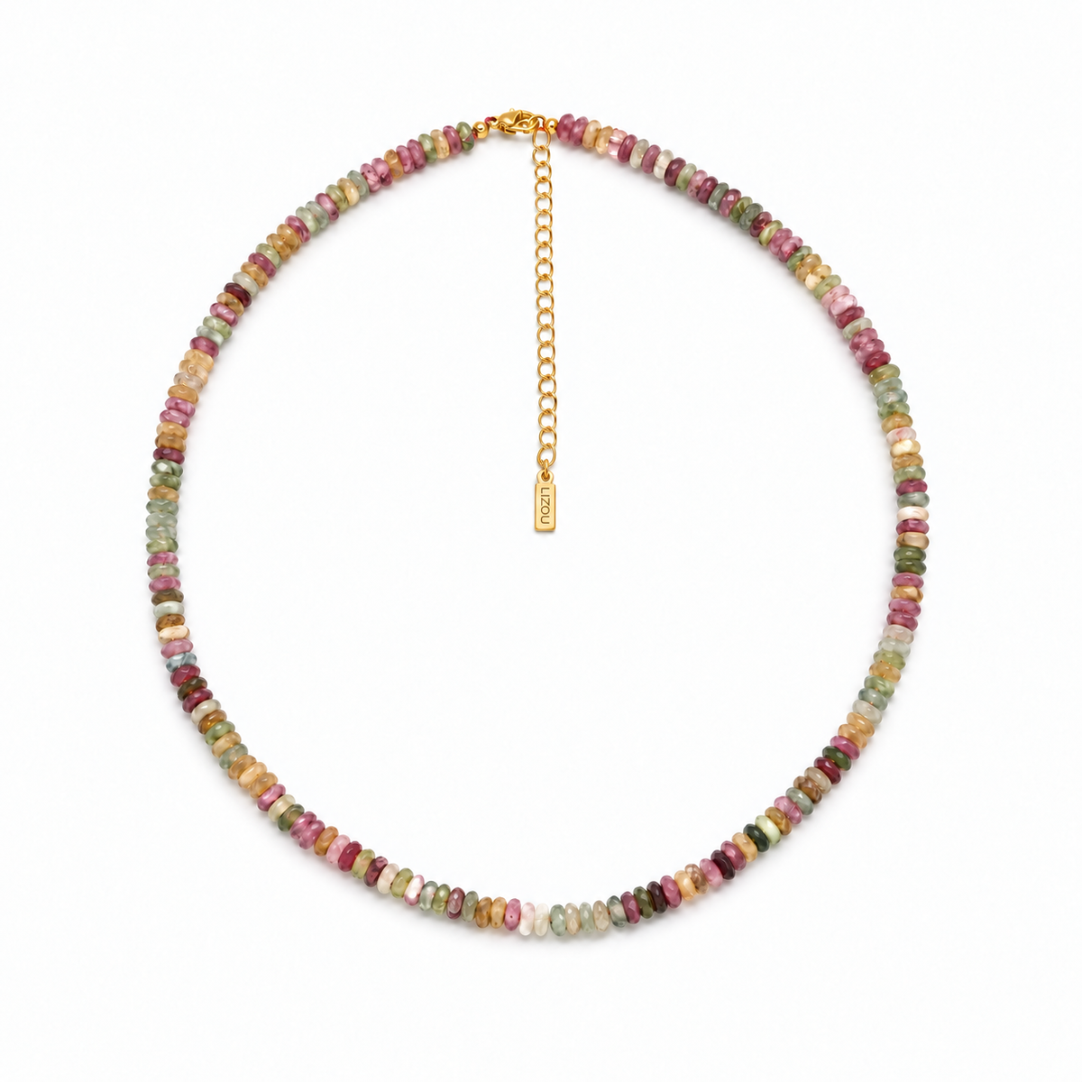Gorgeous Tourmaline Rondelle Bead Necklace - N2-2784