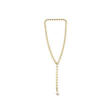 Load image into Gallery viewer, 24K Gold Plate Necklace with White Freshwater Pearl Drop -French Flair Collection- N2-2182

