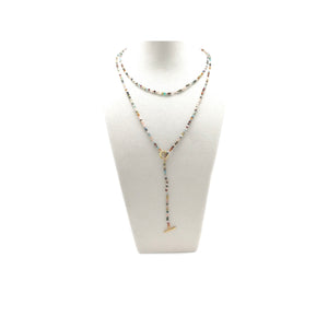 Semi Precious Stone Long Necklace or Bracelet -French Flair Collection- N2-2184