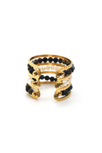 Load image into Gallery viewer, African Turquoise and Tiny Pearls Ring - French Flair Collection - R1-024