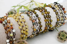 Load image into Gallery viewer, Hand Knotted Convertible Crochet Bracelet, Necklace, Semi Precious Stones - WR-018