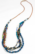 Load image into Gallery viewer, Delicate and Fun Stone and Crystal Layered Stone Necklace -The Classics Collection- N2-641
