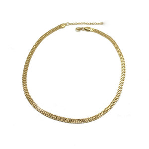 24K Gold Plate Chain Necklace Snake Style -French Flair Collection- N2-2136