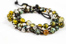 Load image into Gallery viewer, Hand Knotted Convertible Crochet Bracelet, Necklace, or Headband, Semi Precious Stone Mix - WR-058