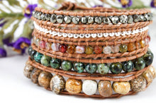 Load image into Gallery viewer, Camp - Large Natural Stone Mixed Wrap Bracelet
