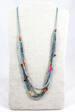 Load image into Gallery viewer, Delicate and Fun Stone and Crystal Layered Long Necklace -The Classics Collection- N2-590
