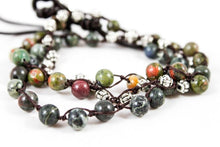 Load image into Gallery viewer, Hand Knotted Convertible Crochet Bracelet, Necklace, or Headband, Semi Precious Stone Mix - WR-061