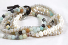 Load image into Gallery viewer, Freshwater Pearl and Amazonite Mix Luxury Bracelet - BL-Surf
