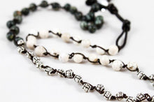 Load image into Gallery viewer, Hand Knotted Convertible Crochet Bracelet, Necklace, or Headband, Semi Precious Stone Mix - WR-062