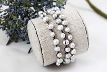 Load image into Gallery viewer, Hand Knotted Convertible Crochet Bracelet, Necklace, or Headband, Freshwater Pearls - WR-031
