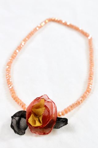 Pink Double Crystal Flower Bracelet -The Classics Collection- B1-1016