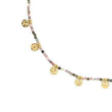 Load image into Gallery viewer, Nine Gold Charm Tourmaline Short Necklace -French Flair Collection- N2-2191
