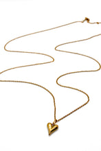 Load image into Gallery viewer, Single 24K Gold Plate Long Heart Pendant Necklace -French Flair Collection- N2-2229
