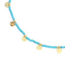 Load image into Gallery viewer, Nine Gold Charm Turquoise Short Necklace -French Flair Collection- N2-2192
