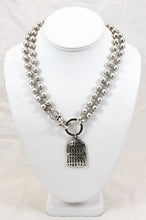 Load image into Gallery viewer, Convertible Short or Long Silver Ball Chain with Bird Cage -The Classics Collection- N2-885
