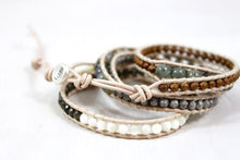 Load image into Gallery viewer, Charlie - Natural Stone Wrap Bracelet
