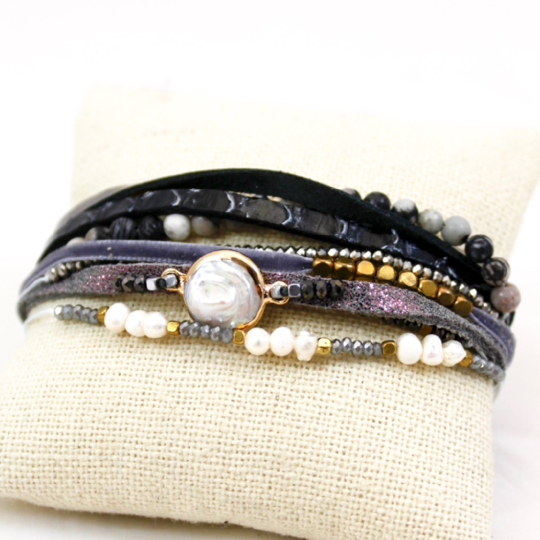 Freshwater Pearl Magnet Bracelet  -The Classics Collection- B1-955