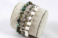 Load image into Gallery viewer, Hand Knotted Convertible Crochet Bracelet, Necklace, or Headband, Semi Precious Stone Mix - WR-045
