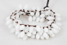 Load image into Gallery viewer, Hand Knotted Convertible Crochet Bracelet, Necklace, or Headband, Large Crystals - WR-075