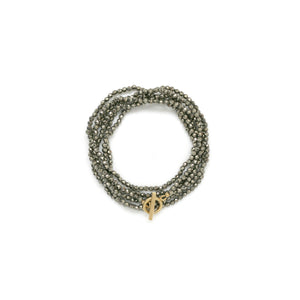 Pyrite Long Necklace or Bracelet -French Flair Collection- N2-2183