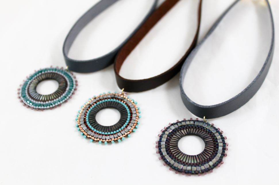 Seed Bead Hand Woven Chocker Necklace -The Classics Collection- N2-875