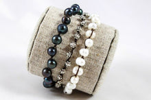 Load image into Gallery viewer, Hand Knotted Convertible Crochet Bracelet, Necklace, or Headband, Freshwater Pearl Mix - WR-046