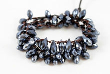 Load image into Gallery viewer, Hand Knotted Convertible Crochet Bracelet, Necklace, or Headband, Large Crystals - WR-082
