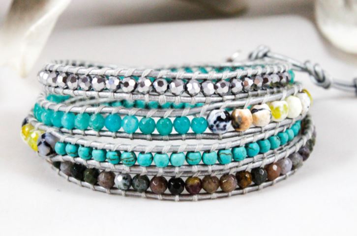 Azure - Turquoise Mix Wrap Bracelet
