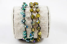 Load image into Gallery viewer, Hand Knotted Convertible Crochet Bracelet, Necklace, or Headband, Stone and Crystal Mix - WR-054