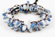 Load image into Gallery viewer, Hand Knotted Convertible Crochet Bracelet, Necklace, or Headband, Large Crystals - WR-085
